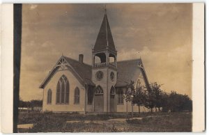 RPPC Methodist Church, Franklin, Nebraska 1910s Antique Photo Postcard