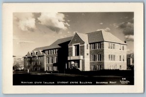 1950 Montana State College Student Union Building Bozeman MT RPPC Photo Postcard