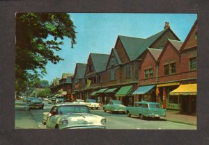 RI Casino Block Houses Bellevue Ave, Newport Rhode Island Postcard Old Cars