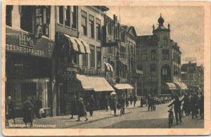 Netherlands Groningen Herestraat Vintage Postcard 01.45