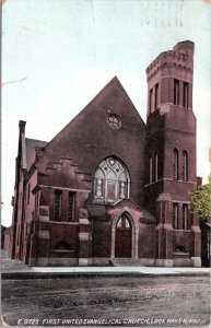 Postcard PA Lock Haven - First United Evangelical Church