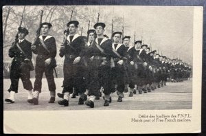 Mint France Real Picture Postcard RPPC March Past Of Free French Marines