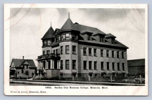 J97/ Missoula Montana Postcard c1910 Garden City Business College 388