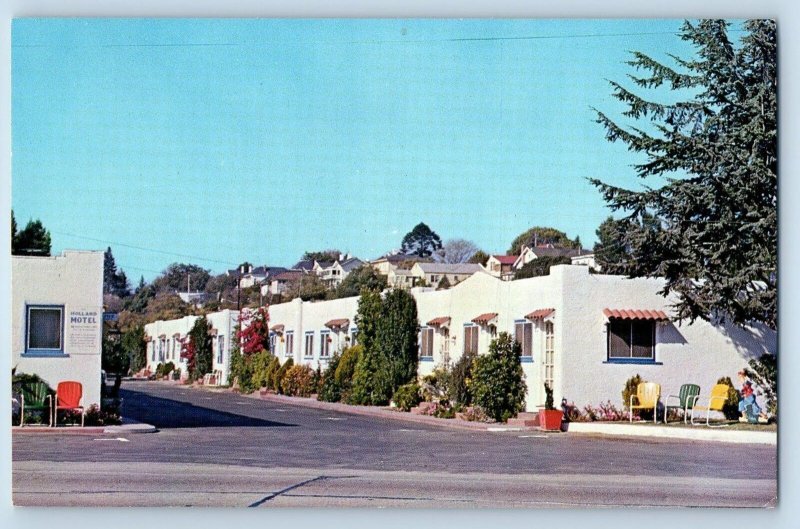 Santa Cruz California CA Postcard Holland Motel Exterior Roadside c1960s Vintage