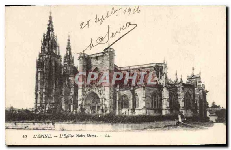 Postcard Old Thorn Notre Dame church