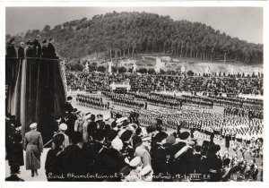 Lord Chamberlain Meets Mussolini WW2 Real Photo Postcard