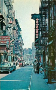 New York City Chinatown Autos Transportation Nester's map Postcard 21-11635