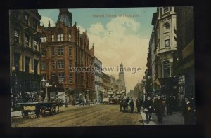 TQ3553 - Lancs - Market Street in the early 1900s, Manchester - postcard