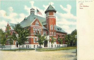 IA, Fort Madison, Iowa, High School, Curt Teich No. 1171