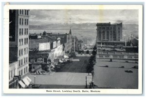 1947 Aerial View Main Street Looking South Buildings Butte Montana MT Postcard