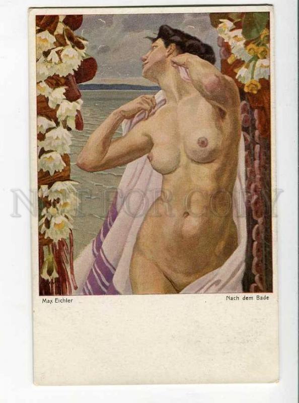 264625 NUDE Woman Flowers by Max EICHLER Vintage ART NOUVEAU