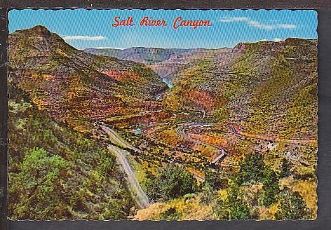 Switchbacks Salt River Canyon AZ Postcard BIN 