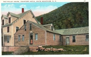 Vintage Postcard 1920's Old Willy House Crawford Notch White Mountains NH