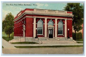 1913 New Post Office Building Steps Entrance Rochester Minnesota MN Postcard
