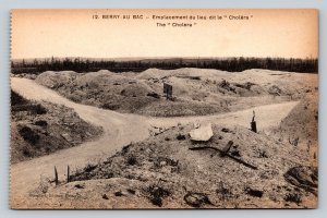 Location Of Cholera Berry-Au-Bac France Vintage Postcard A288