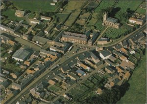 Northumberland Postcard - Aerial View of The Village of Belford   RR23568