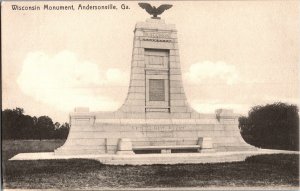 Wisconsin Monument, Andersonville GA Vintage Postcard L42