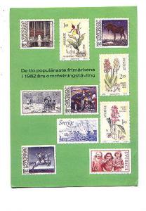 Ten Most Popular Stamps of 1982 Sweden, 1983