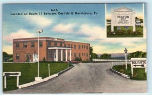 CARLISLE, Pennsylvania PA ~ Roadside BEAUFORD INN ca 1940s LInen  Postcard