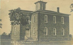 Circa 1910 Yates Center Kansas RPPC Photo Postcard Old Schoolhouse 20-8310