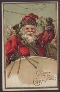 A Merry Christmas,Santa Postcard 