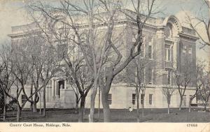 Holdrege Nebraska Court House Street View Antique Postcard K32373