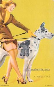 Perfect Pair 1945 Mutoscope Artist Pin Up Girl, Non Postcard Backing Unused 