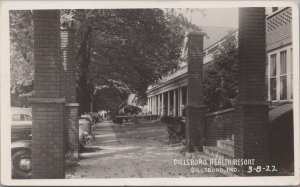 RPPC Postcard Dillsboro Health Resort Dillsboro IN Indiana