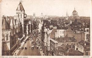 uk3888 the law courts and fleet street london carriage real photo uk