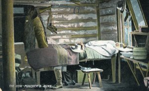 Postcard Early View of The Cow Puncher's Bunk       aa6