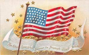 C20/ Patriotic Postcard c1910 Flag Star Spangles Banner Shall Wave 4