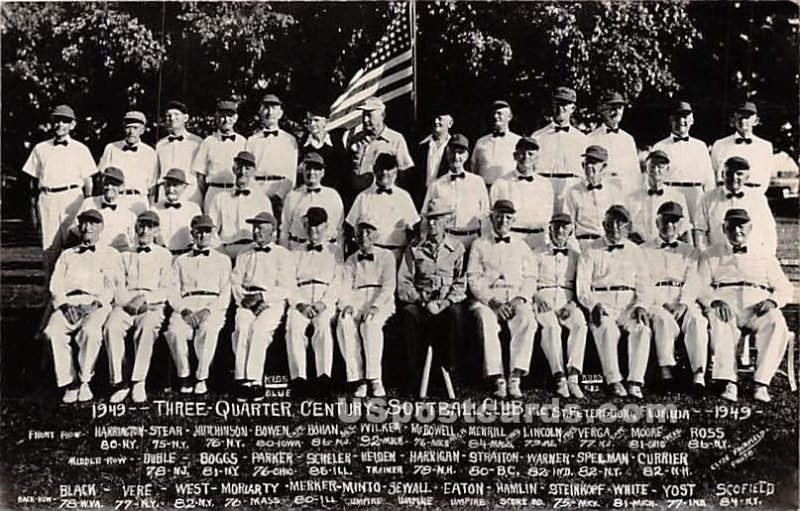 1949-Three Wuarter Century Softball Club - St Petersburg, Florida FL  