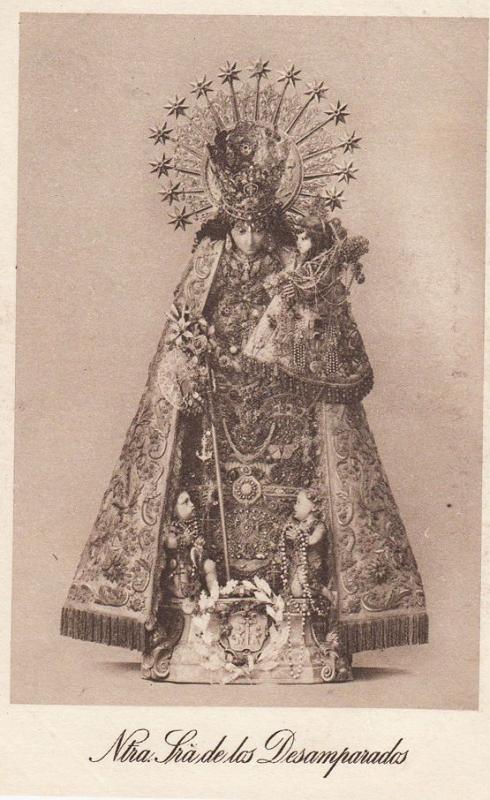 Our Lady Of Desamparados Statue Atlar Costa Rica Antique Religious Card