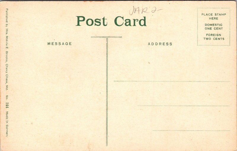 View Main Lobby Library Congress Washington Dc Divided Back Antique Postcard