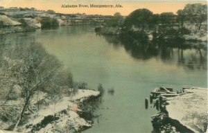 Alabama River, Montgomery AL Postcard 1914 Postmark