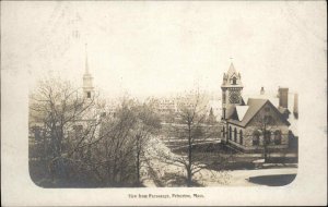 Princeton Massachusetts MA Birdseye View EDDY c1910 Real Photo Postcard