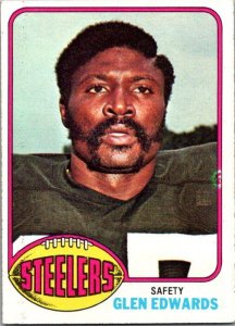 1976 Topps Football Card Glen Edwards Pittsburgh Steelers sk4452