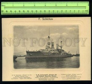 207462 GERMANY Imperial NAVY Battleship Wettin Old poster