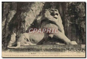 Old Postcard Belfort Lion