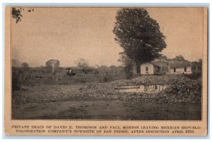 1910 Private Train of David E Thompson and Paul Morton in San Pedro Postcard