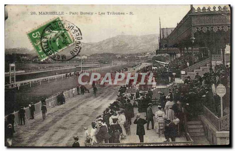 Marseille Borely Park Postcard Old grandstand (racecourse horse racing)