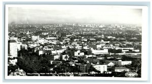 Hollywood From The Hills Los Angeles In The Distance CA RPPC Photo Postcard