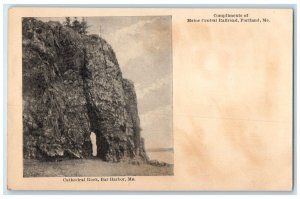 c1905 Compliments Maine Central Railroad Cathedral Rock Portland Maine Postcard