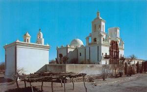 TUCSON, AZ Arizona  SAN XAVIER DEL BAC~Christian Mission c1950's Chrome Postcard