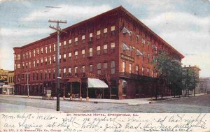 St Nicholas Hotel Springfield Illinois 1907 postcard