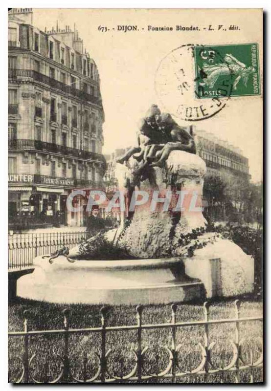 Old Postcard Dijon Fontaine Blondat