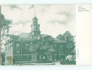 Unused Pre-1907 POST OFFICE OFFICE Brockton Massachusetts MA n5180