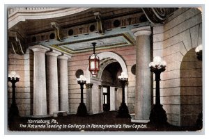 Vintage Postcard PA Pennsylvania's New Capitol Rotundra Leading To Gallerys