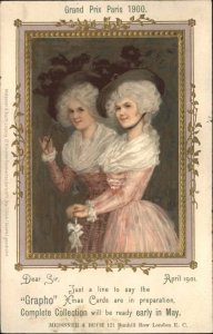 Deltiology Advertising Victorian Women MEISSNER & BUCH Grand Prix Paris Postcard