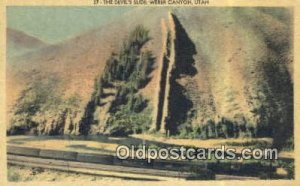 The Devils Slide, Weber Canyon, Utah, UT USA Trains, Railroads 1950 corner we...